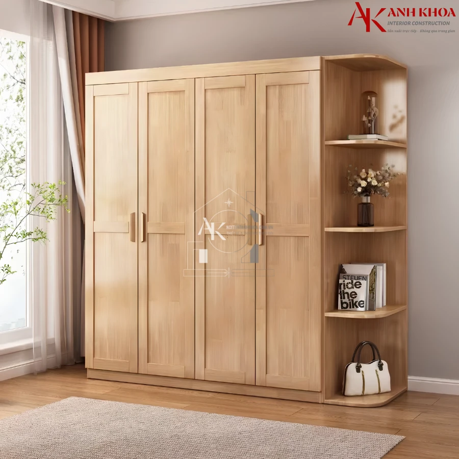 Tủ Quần Áo Gỗ Ghép Chắc Chắn Bền Đẹp