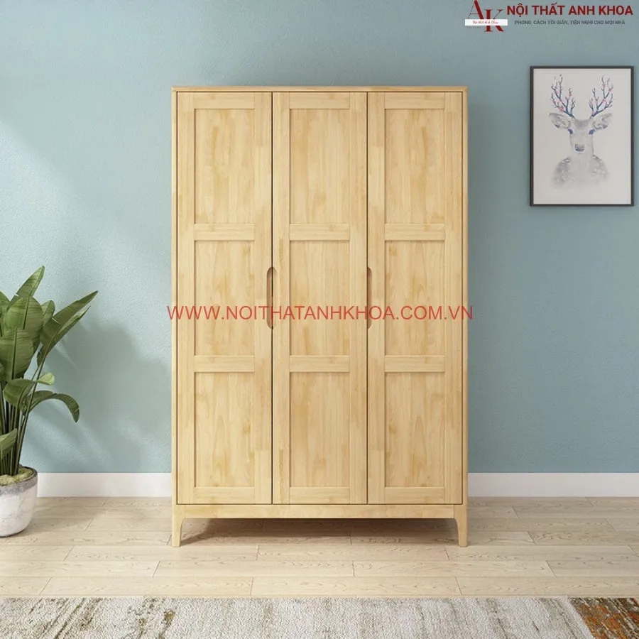 Tủ Quần Áo Gỗ Ghép Sồi Cao Cấp