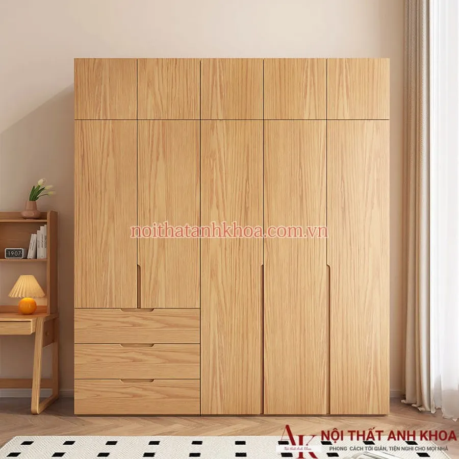 Tủ Quần Áo Gỗ MDF Thiết Kế Thông Minh Hiện Đại