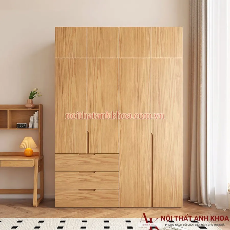 Tủ Quần Áo Gỗ MDF Thiết Kế Thông Minh Hiện Đại