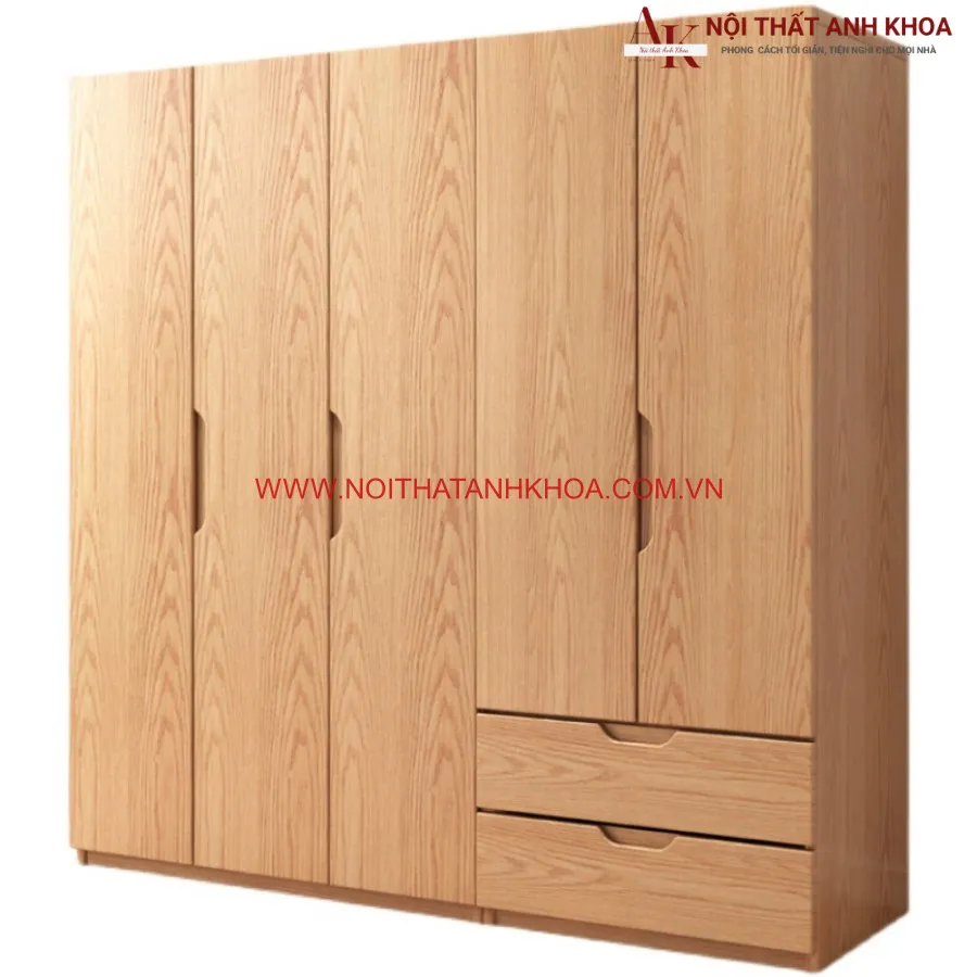 Tủ Quần Áo Gỗ Sồi Thiết Kế Hiện Đại Giá Rẻ