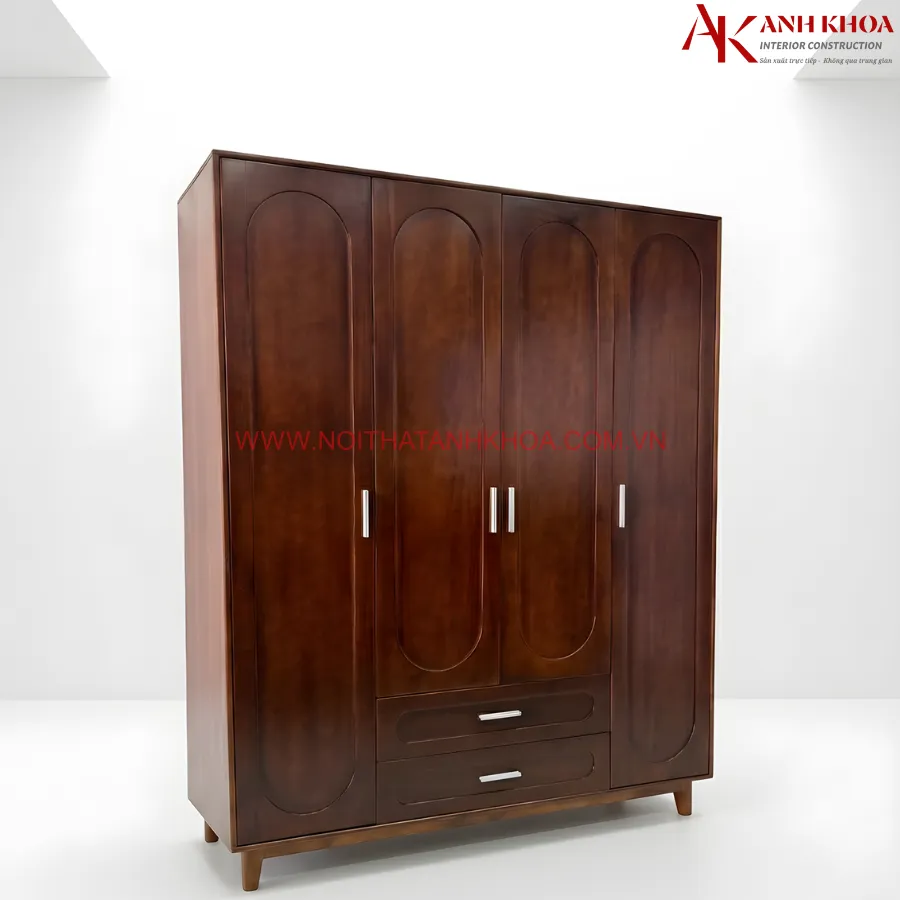 Tủ Quần Áo Gỗ Tự Nhiên Đẹp Bền Hiện Đại