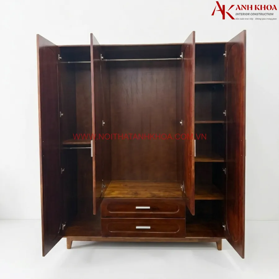 Tủ Quần Áo Gỗ Tự Nhiên Đẹp Bền Hiện Đại