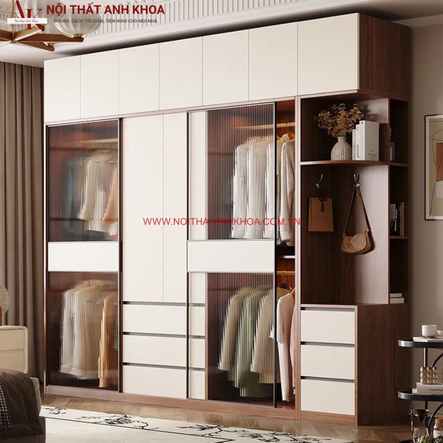 Tủ Quần Áo Hiện Đại Gỗ Công Nghiệp Giá Rẻ