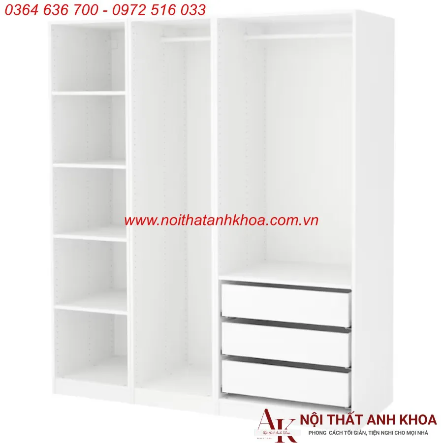 Tủ Quần Áo Không Cánh Hiện Đại Giá Rẻ