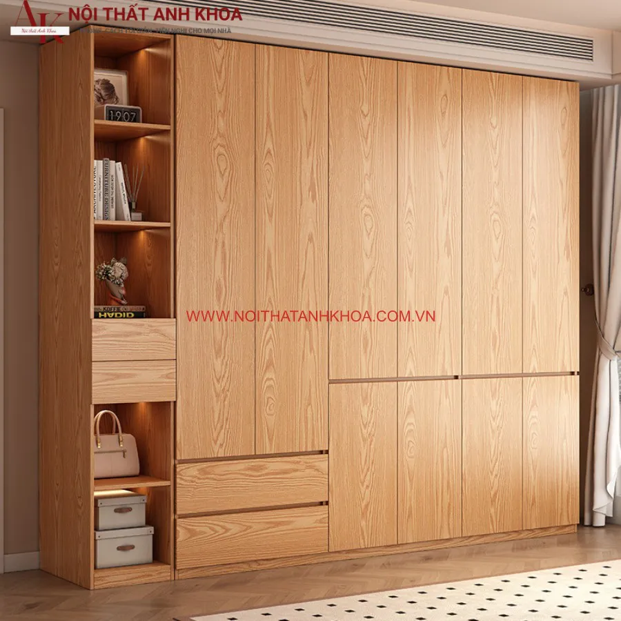 Tủ Quần Áo Kịch Trần Gỗ Công Nghiệp Cao Cấp