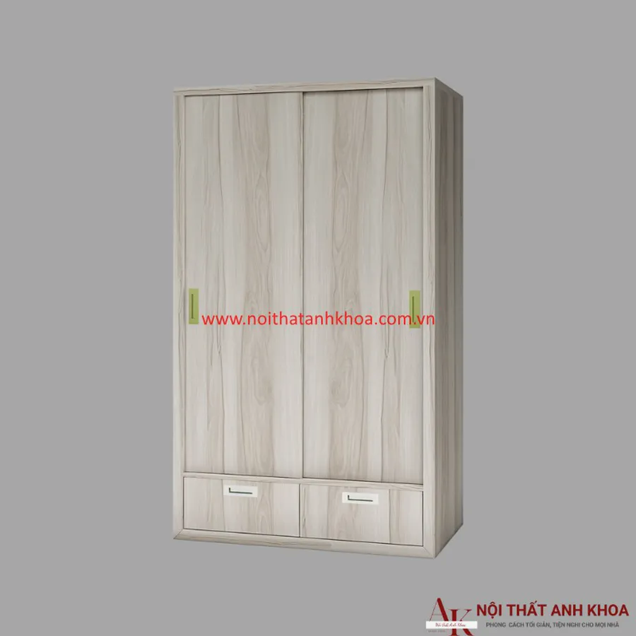 Tủ Quần Áo MDF Cửa Lùa Màu Kem Đẹp Tiện Lợi