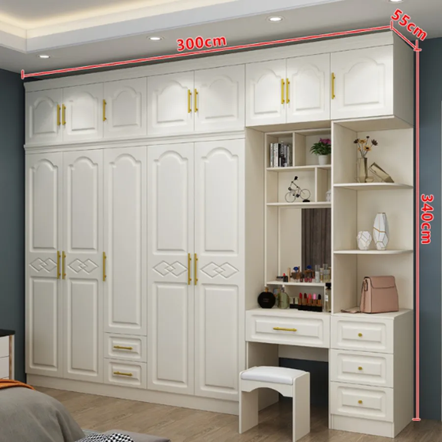 Tủ Quần Áo Gỗ Công Nghiệp MDF Màu Trắng Sang Trọng Hiện Đại