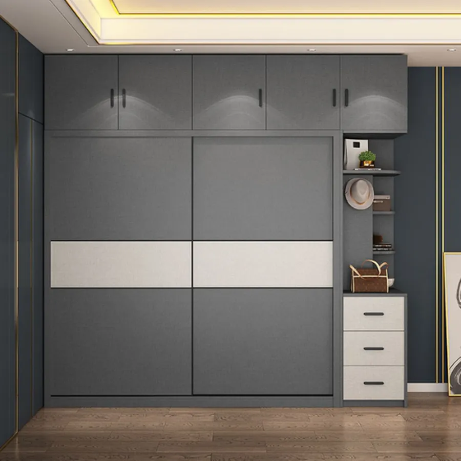 Tủ Quần Áo Cửa Lùa Gỗ Công Nghiệp MDF Thiết Kế Hiện Đại