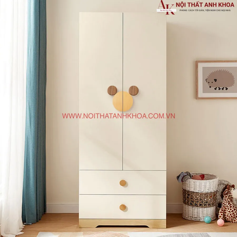 Tủ Quần Áo Trẻ Em Bằng Gỗ Công Nghiệp Cao Cấp