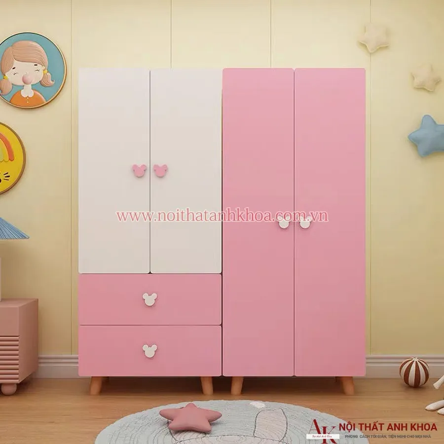 Tủ Quần Áo Trẻ Em Gỗ Công Nghiệp Đẹp Hiện Đại