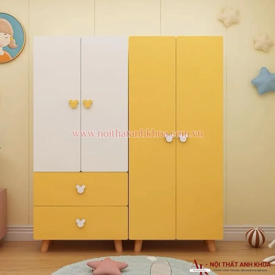 Tủ Quần Áo Trẻ Em Gỗ Công Nghiệp Đẹp Hiện Đại