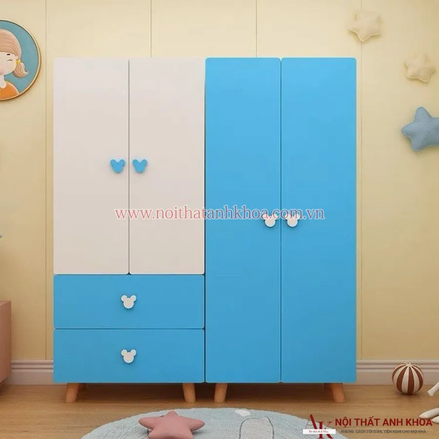 Tủ Quần Áo Trẻ Em Gỗ Công Nghiệp Đẹp Hiện Đại