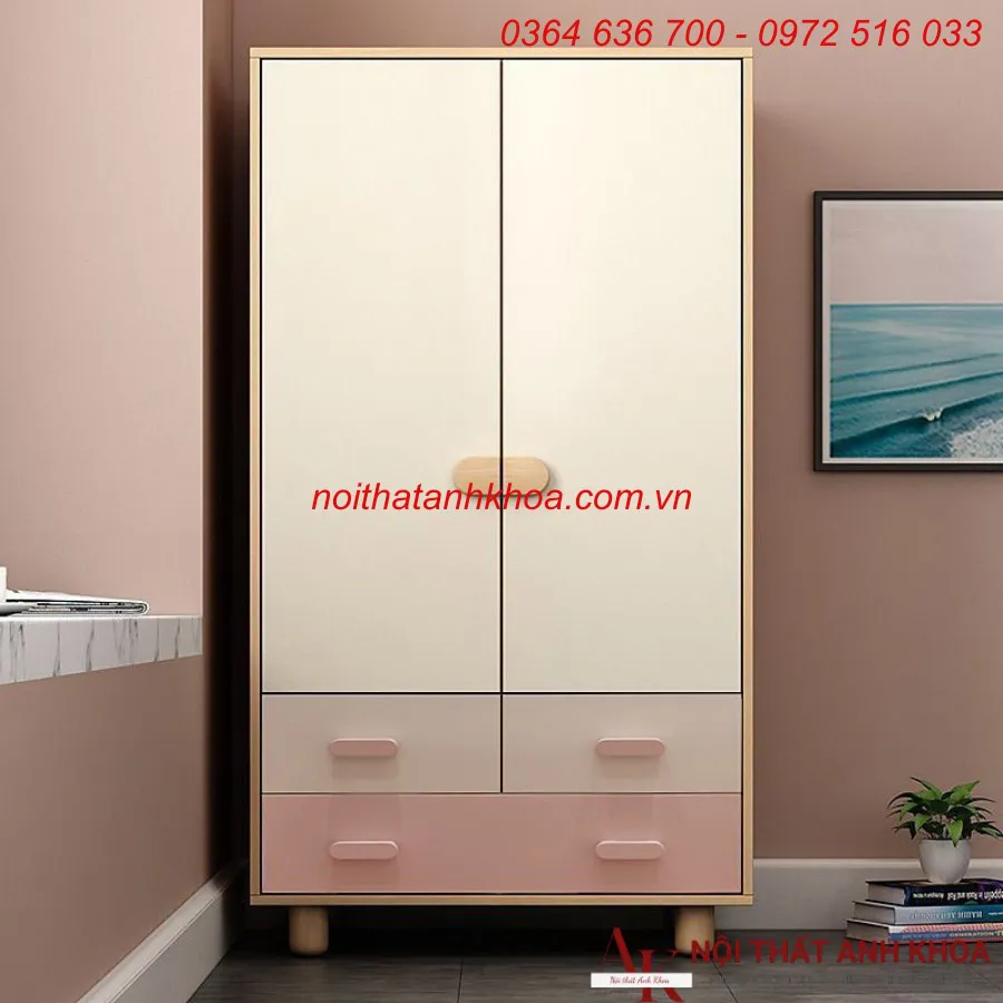 Tủ Quần Áo Trẻ Em Gỗ Công Nghiệp MDF Đẹp Giá Rẻ