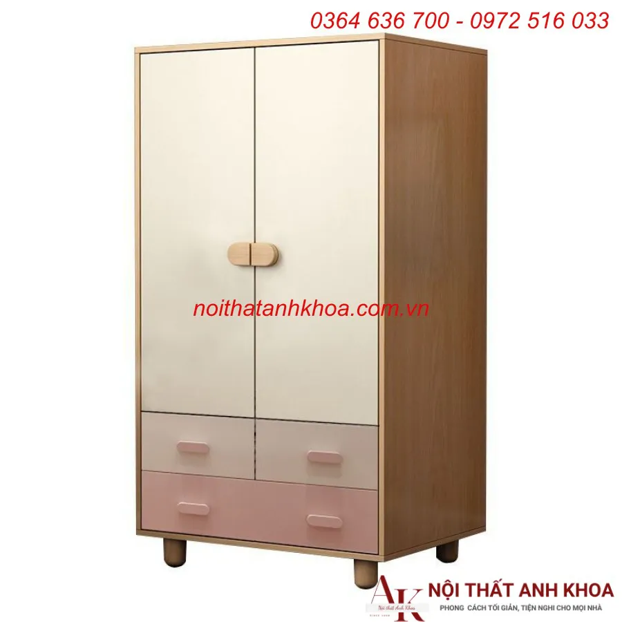 Tủ Quần Áo Trẻ Em Gỗ Công Nghiệp MDF Đẹp Giá Rẻ
