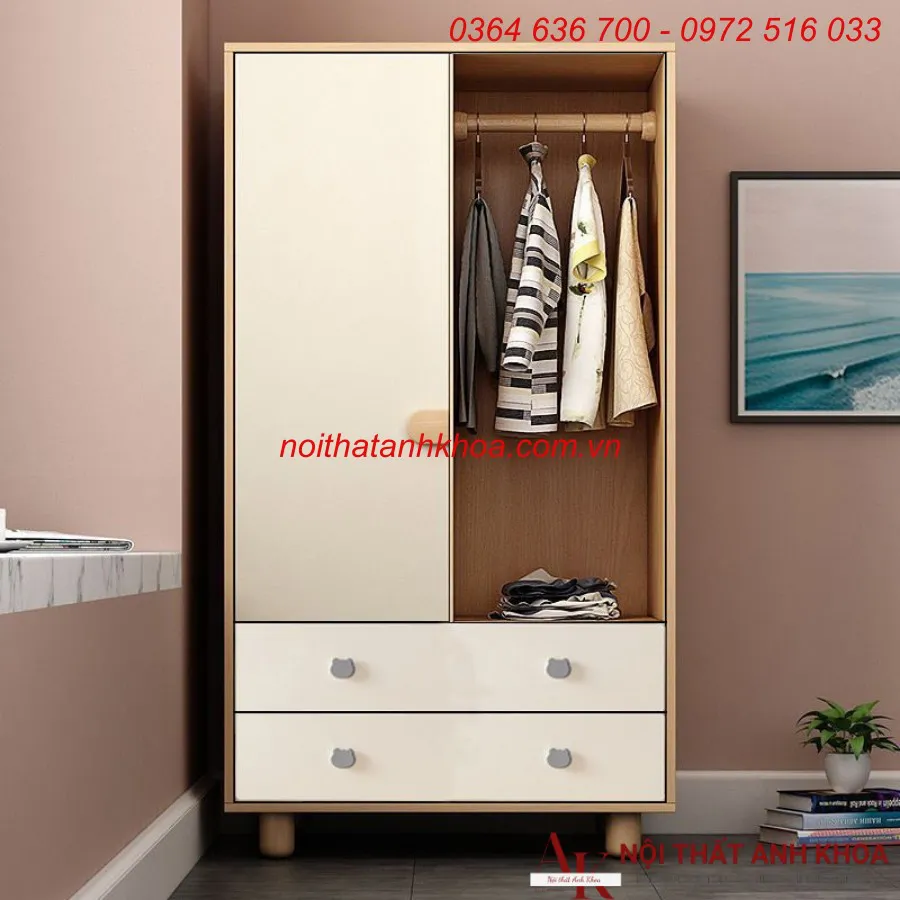 Tủ Quần Áo Trẻ Em Gỗ Công Nghiệp MDF Đẹp Giá Rẻ