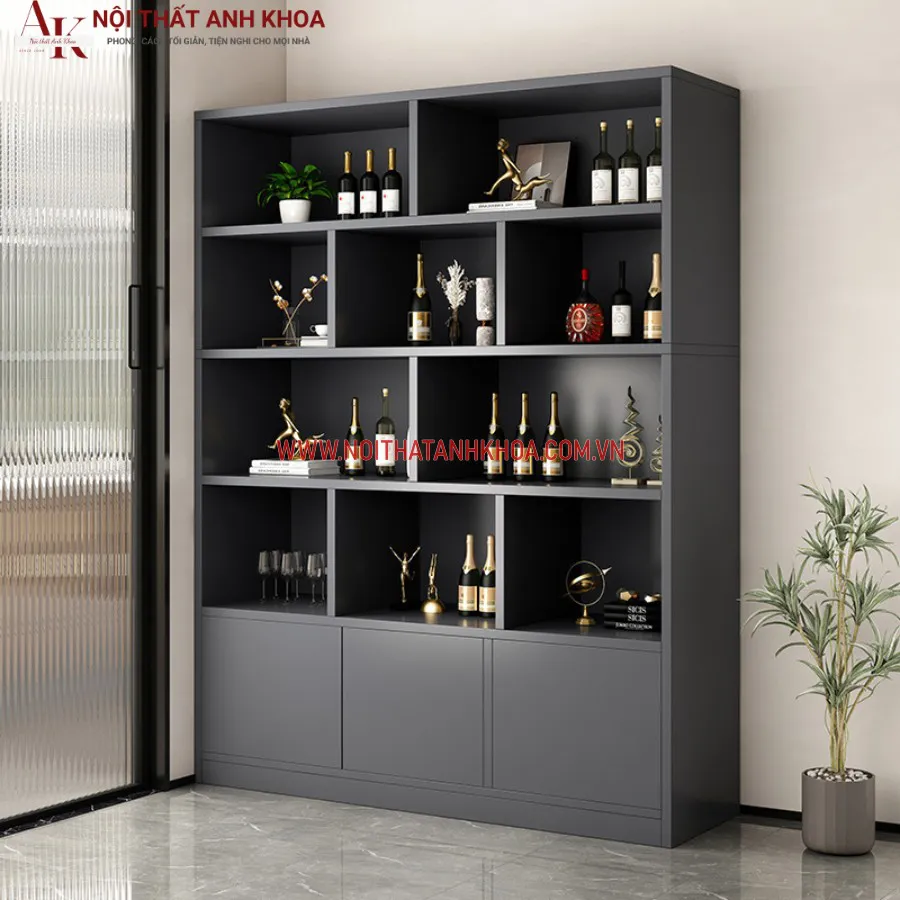 Tủ Rượu Gỗ Công Nghiệp Ngăn Phòng Khách Và Bếp Đẹp Giá Rẻ