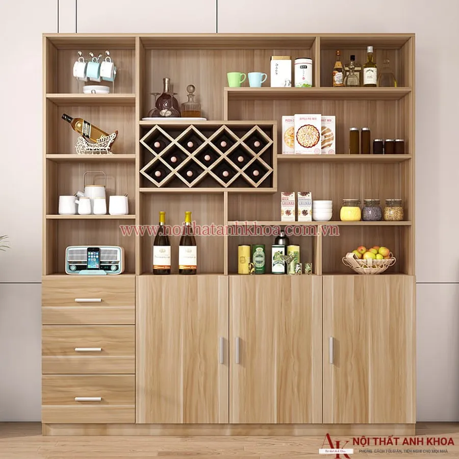 Tủ Rượu Phòng Khách Gỗ Công Nghiệp Cao Cấp Giá Tốt