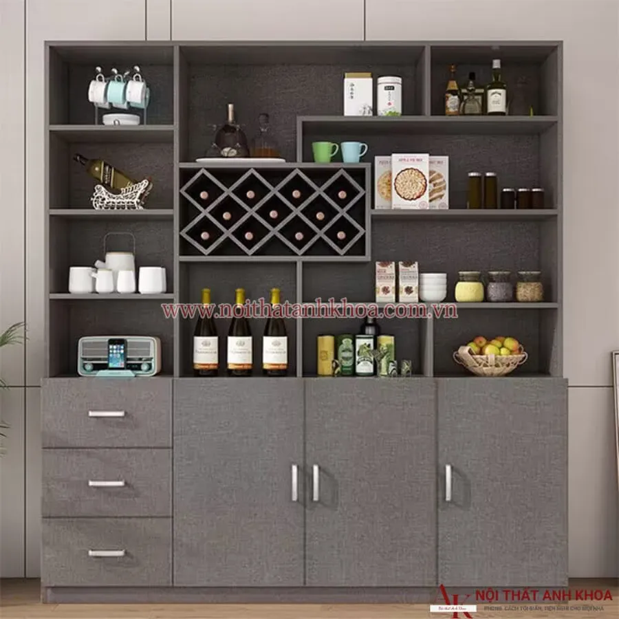 Tủ Rượu Phòng Khách Gỗ Công Nghiệp Cao Cấp Giá Tốt