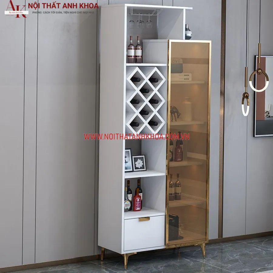 Tủ Rượu Thấp Gỗ Công Nghiệp Đẹp Hiện Đại