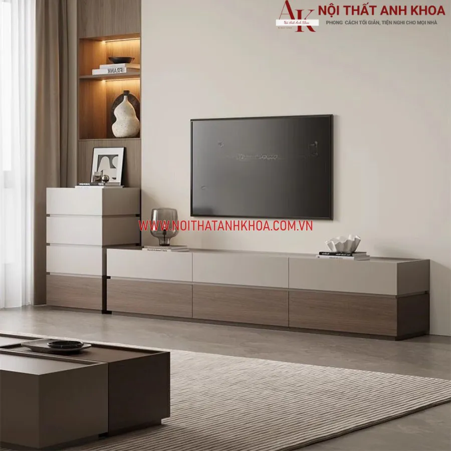 Tủ Tivi Phòng Khách Gỗ Công Nghiệp Đẹp Hiện Đại