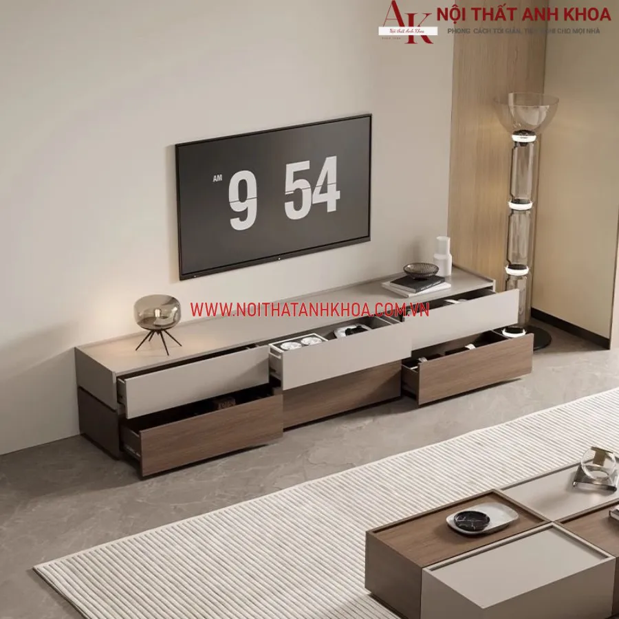 Tủ Tivi Phòng Khách Gỗ Công Nghiệp Đẹp Hiện Đại