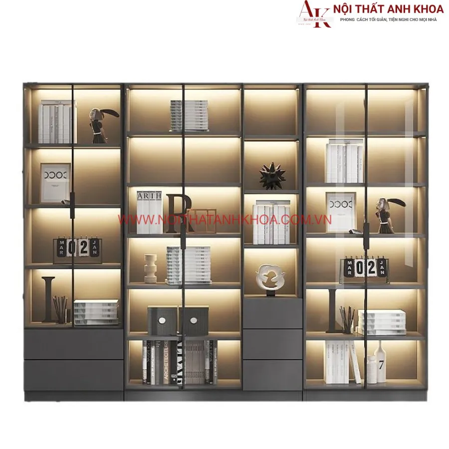 Tủ Trang Trí Cánh Kính Đẹp Hiện Đại