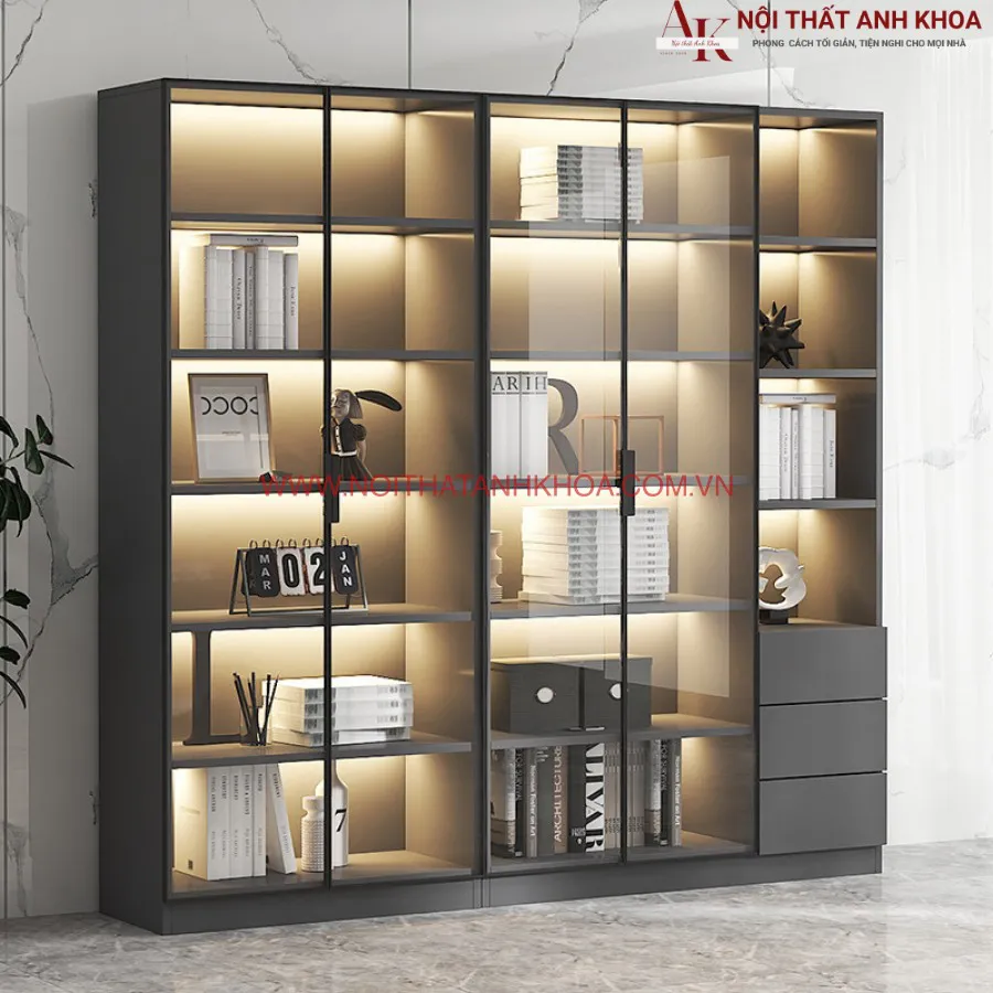 Tủ Trang Trí Cánh Kính Đẹp Hiện Đại