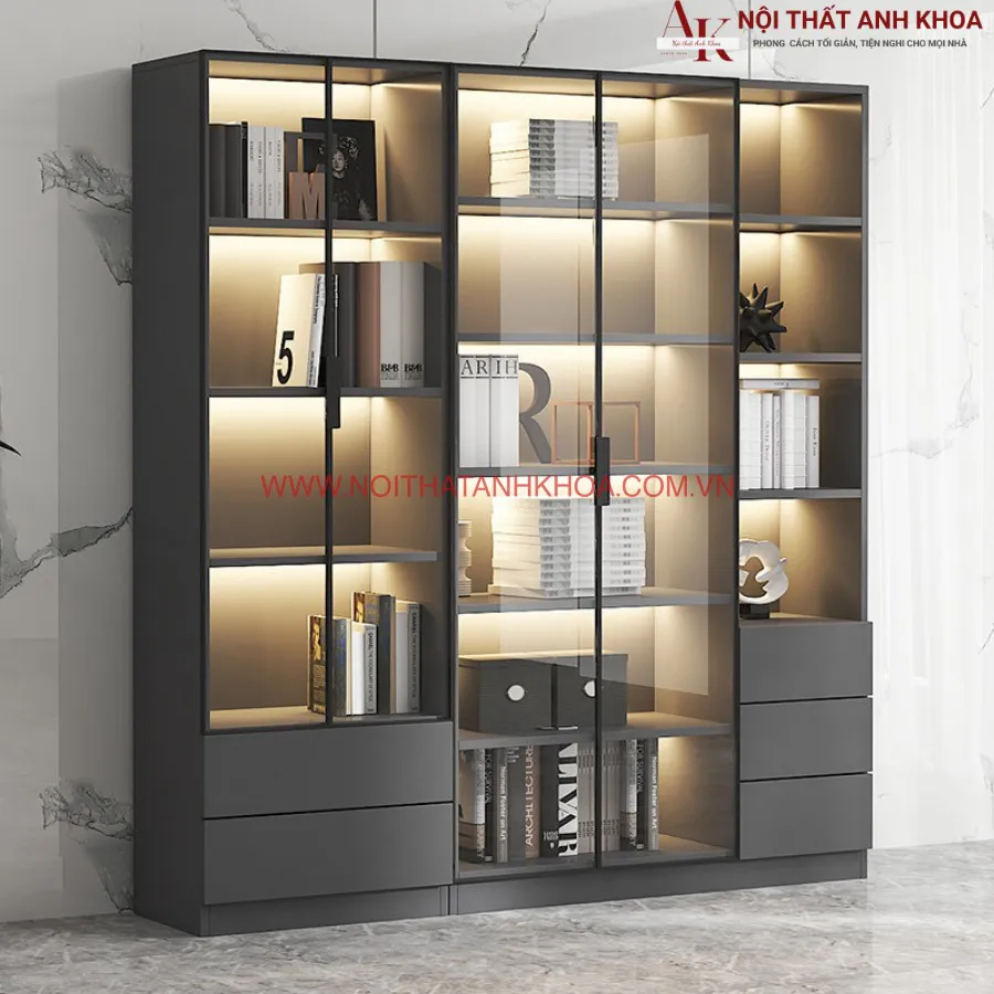 Tủ Trang Trí Cánh Kính Đẹp Hiện Đại