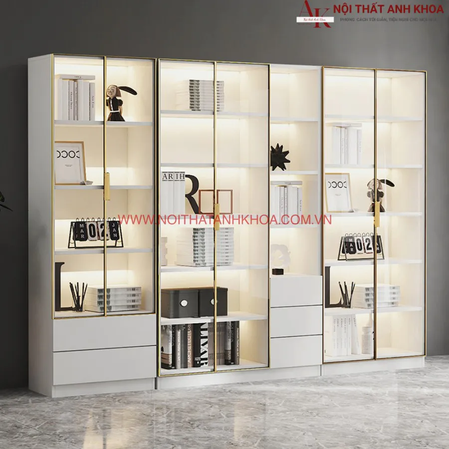 Tủ Trang Trí Cánh Kính Đẹp Hiện Đại
