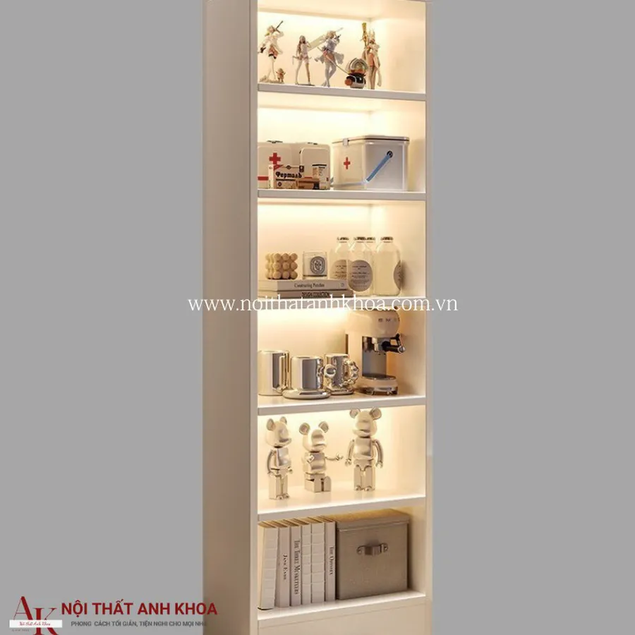 Tủ Trang Trí Gỗ Công Nghiệp Có Led Đẹp