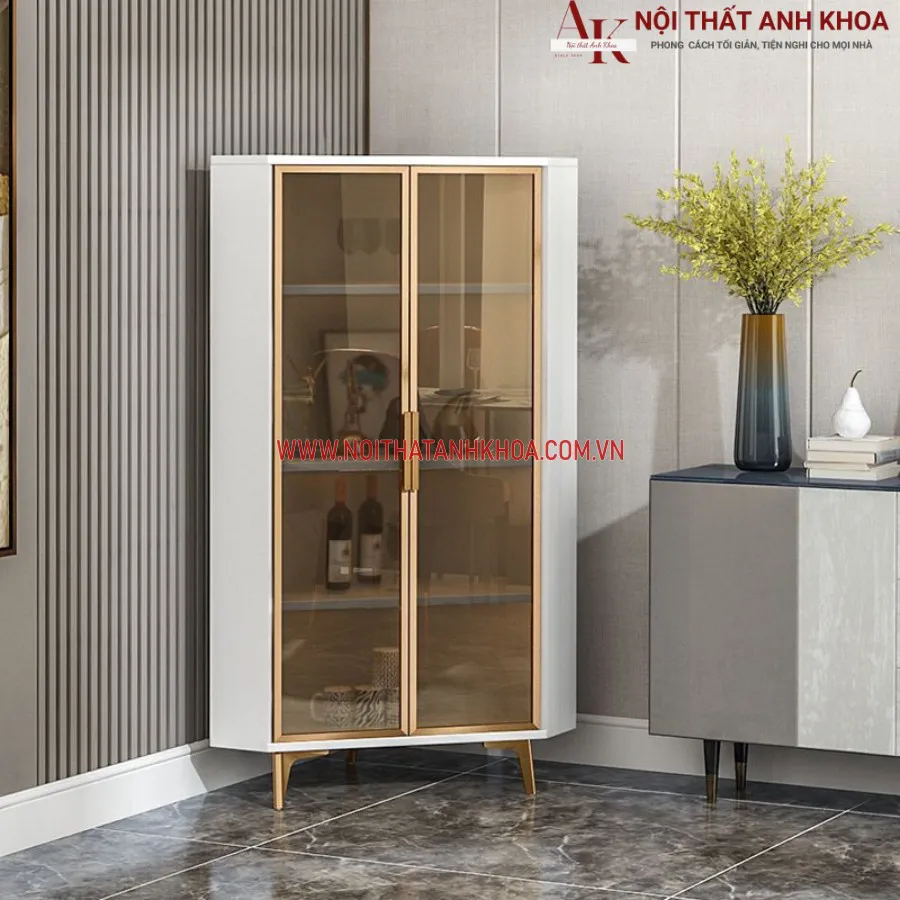 Tủ Trang Trí Góc Tường Gỗ Công Nghiệp Cao Cấp