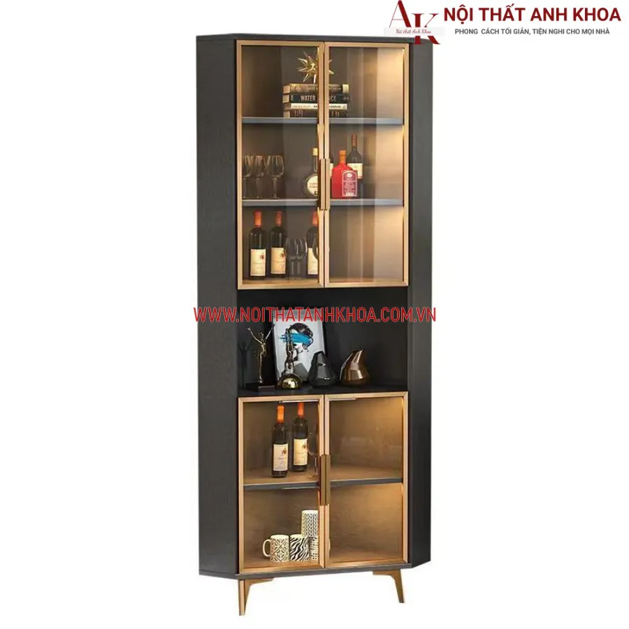 Tủ Trang Trí Góc Tường Gỗ Công Nghiệp Cao Cấp