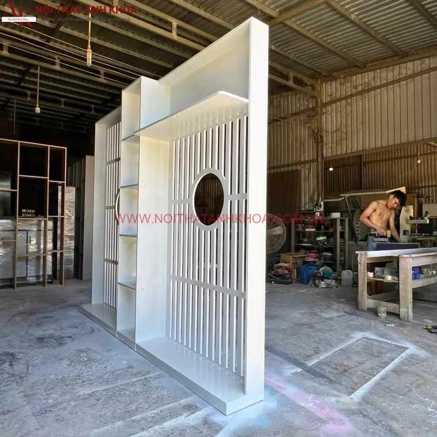 Vách Ngăn Gỗ MDF CNC Nội Thất Anh Khoa