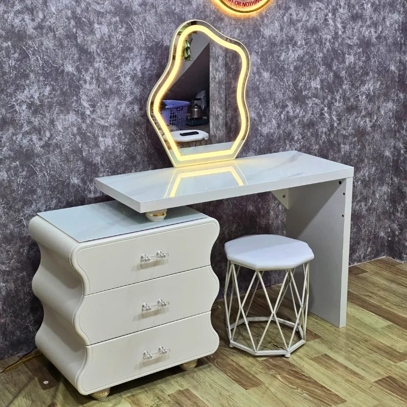 Mẫu Bàn Trang Điểm Đẹp Gỗ MDF Màu Trắng Sang Trọng Hiện Đại (Hàng nhập khẩu)
