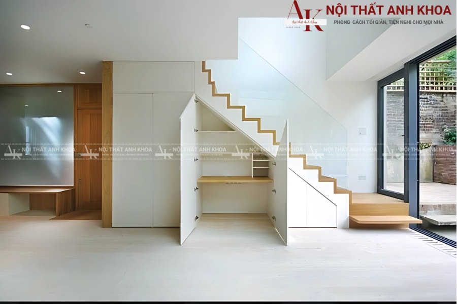 Tiết kiệm thời gian thi công tủ cầu thang Tiết kiệm thời gian thi công tủ cầu thang
