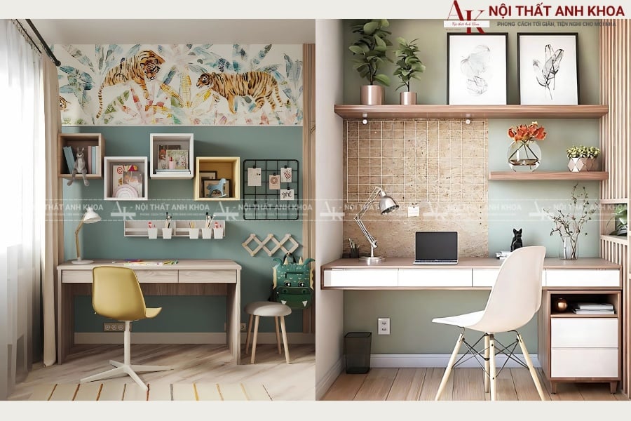 Tiết kiệm thời gian tìm đồ nhờ bàn học nhiều ngăn Tiết kiệm thời gian tìm đồ nhờ bàn học nhiều ngăn