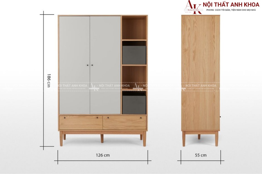 Tiêu chí về kích thước và kiểu dáng của tủ áo nhỏ Tiêu chí về kích thước và kiểu dáng của tủ áo nhỏ