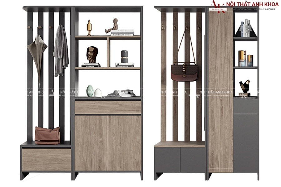 Tô điểm cùng tủ giày tích hợp vách ngăn Tô điểm cùng tủ giày tích hợp vách ngăn