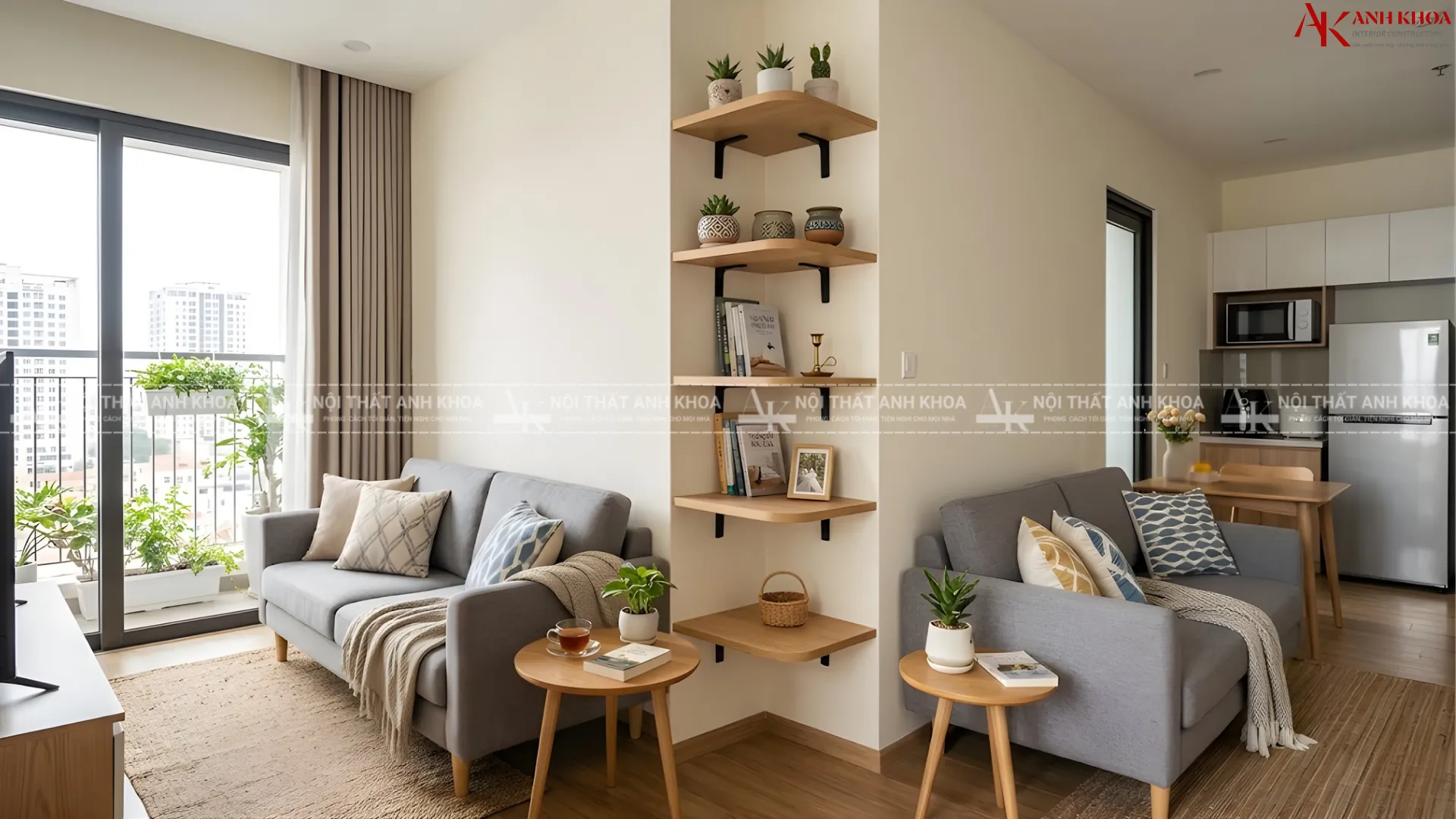 Biến góc chết thành điểm nhấn với kệ trang trí tam giác Biến góc chết thành điểm nhấn với kệ trang trí tam giác