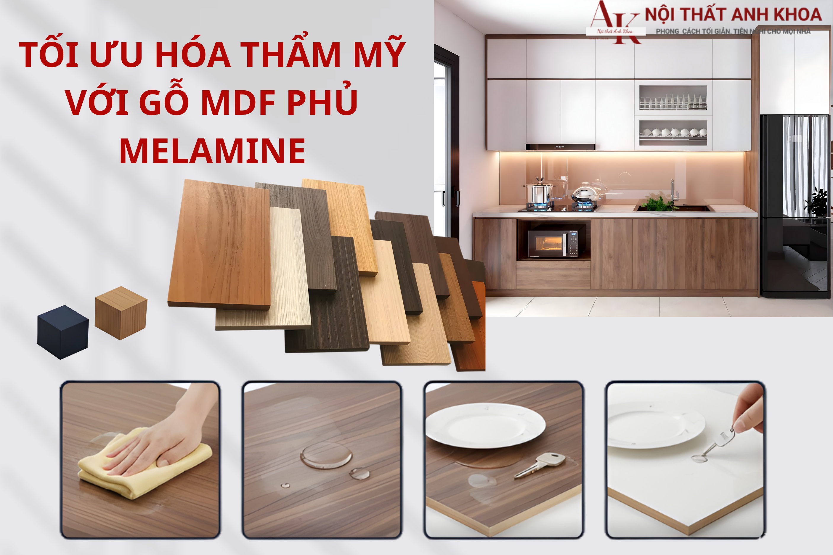 Tối ưu hóa thẩm mỹ với gỗ MDF phủ Melamine Tối ưu hóa thẩm mỹ với gỗ MDF phủ Melamine