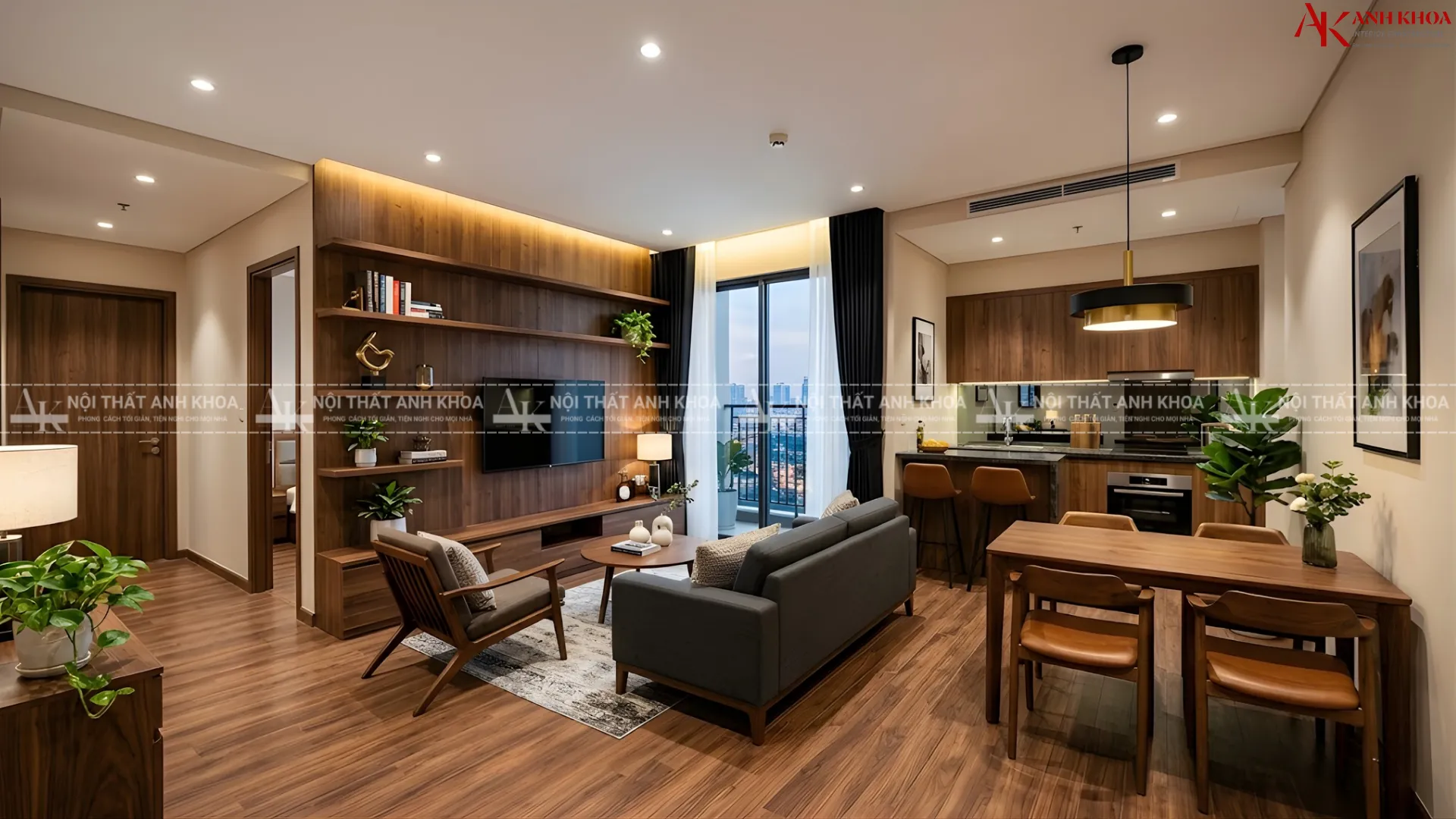 Thiết kế phòng ngủ đẹp - Tông màu gỗ óc chó, tinh tế Thiết kế phòng ngủ đẹp - Tông màu gỗ óc chó, tinh tế