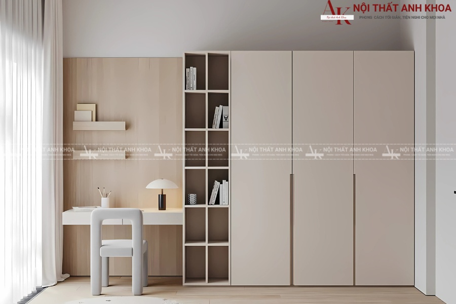 Tủ áo 1m6 kết hợp kệ trang trí Tủ áo 1m6 kết hợp kệ trang trí