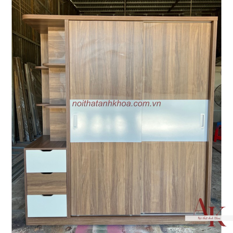 Tủ Áo 2 Cánh Lùa Gỗ MDF Cao Cấp Giá Rẻ Tủ Áo 2 Cánh Lùa Gỗ MDF Cao Cấp Giá Rẻ