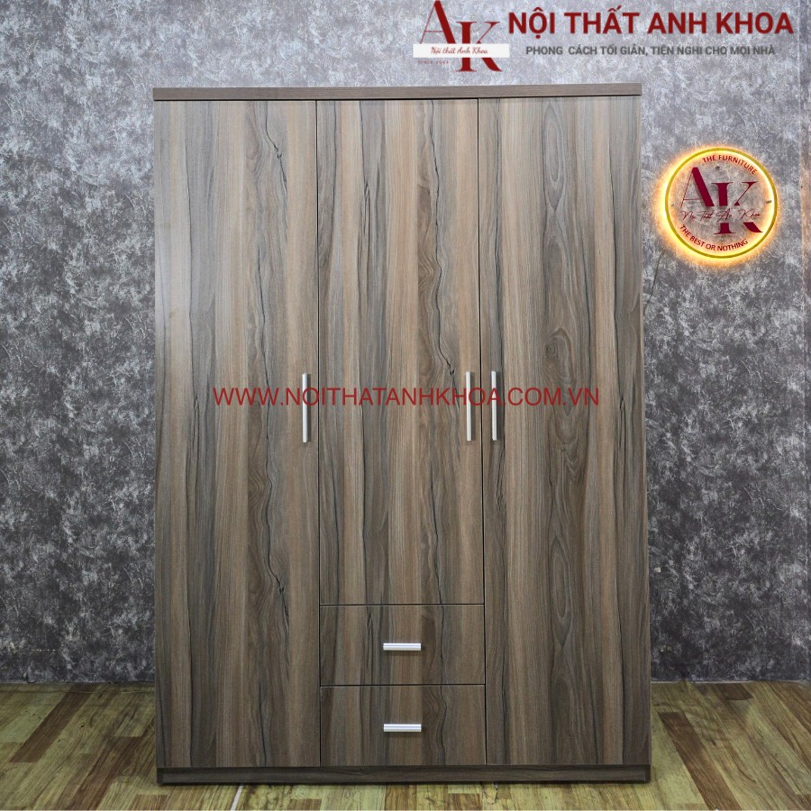 Tủ áo 3 cánh gỗ công nghiệp màu vân gỗ đẹp giá rẻ Tủ áo 3 cánh gỗ công nghiệp màu vân gỗ đẹp giá rẻ