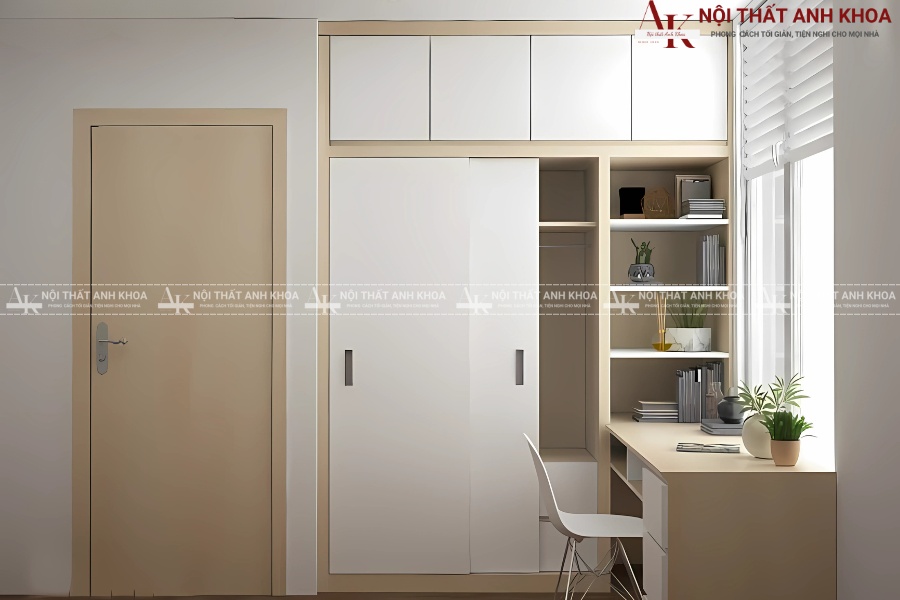 Thiết kế tủ quần áo âm tường cửa lùa theo yêu cầu Thiết kế tủ quần áo âm tường cửa lùa theo yêu cầu