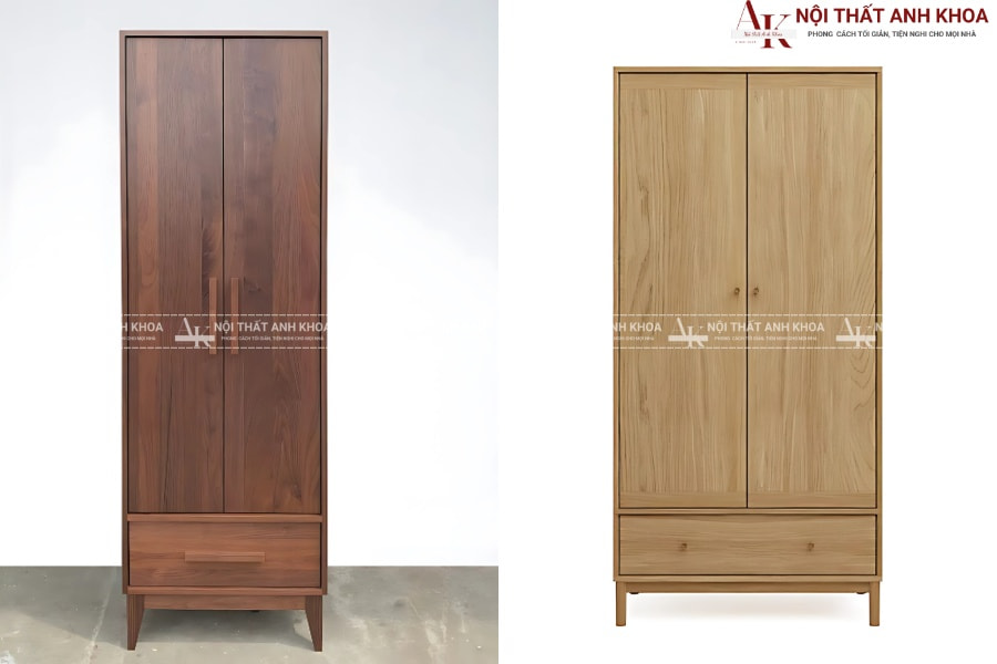 Mẫu tủ gỗ công nghiệp 2 cánh - Bền đẹp vượt trội