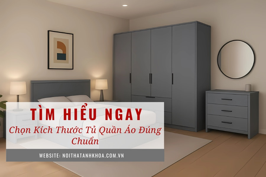Chọn kích thước tủ quần áo đúng chuẩn