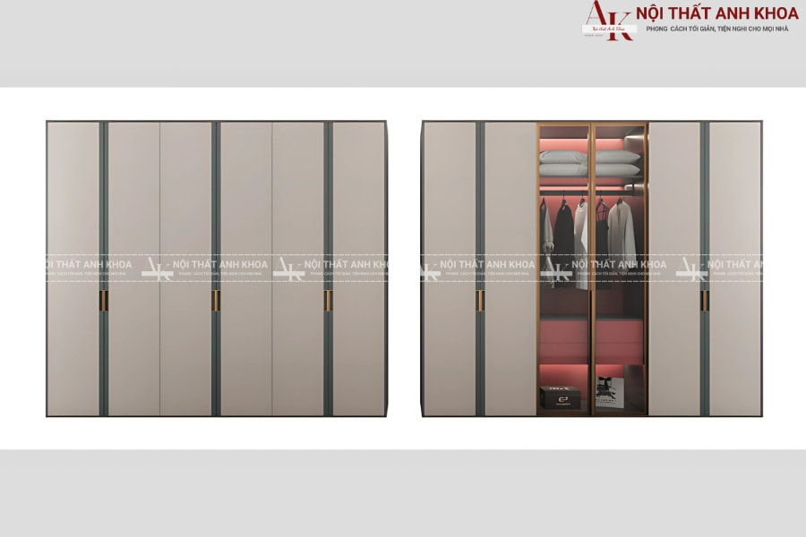 Tủ quần áo 6 cánh - Tinh tế từng chi tiết Tủ quần áo 6 cánh - Tinh tế từng chi tiết