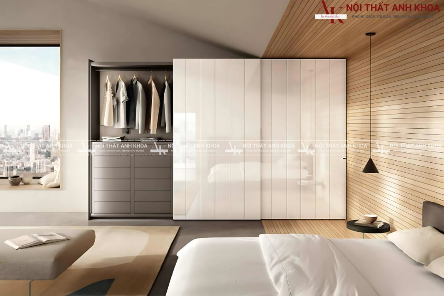 Tủ quần áo cửa kéo ngang phong cách hàn quốc Tủ quần áo cửa kéo ngang phong cách hàn quốc